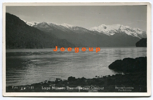 Postal Lago Numero Tres Esquel Chubut Patagonia 1949