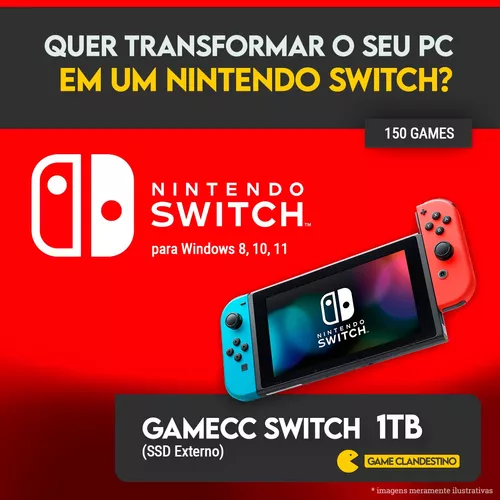 Gamecc Nintendo Switch 150 Jogos Multijogos (via Download)