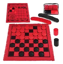 Comprar Juegos De Mesa De Damas Gigantes 3 En 1 Tic Tac Toe Juego De