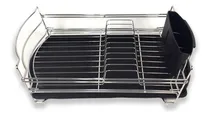 Comprar Secaplatos Escurridor Cromado Con Bandeja Rojo Color Negro