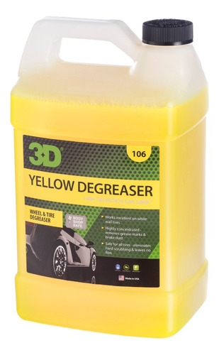 3d Yellow Degreaser Desengrasante Rin Llanta Tolva Galon