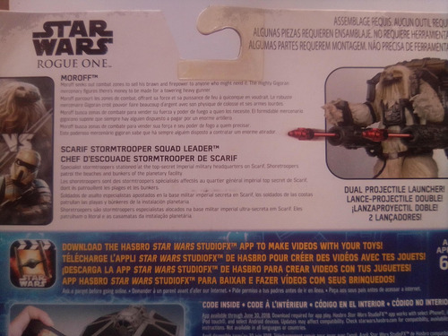 Star Wars Rogue One Moroff Scarif Stormtrooper Squad Leader (Usado)