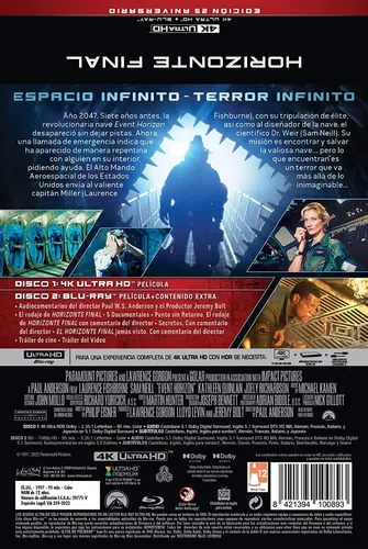 4k Ultra Hd + Blu-ray Event Horizon / Steelbook