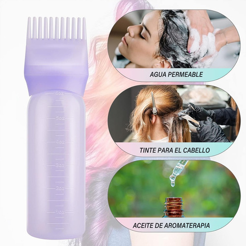 4 Pzs Botellas Para Teñir Cabello Con Peine, Hogar Y Salón