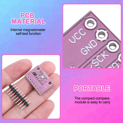 Módulo De Sensor Geomagnético Mcu-150 Bmm150 Módulo De Magne