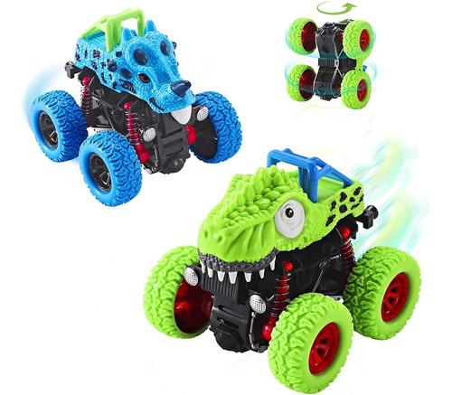 Monster Trucks Juguetes Para Niños 2 Paquetes De Vehí...