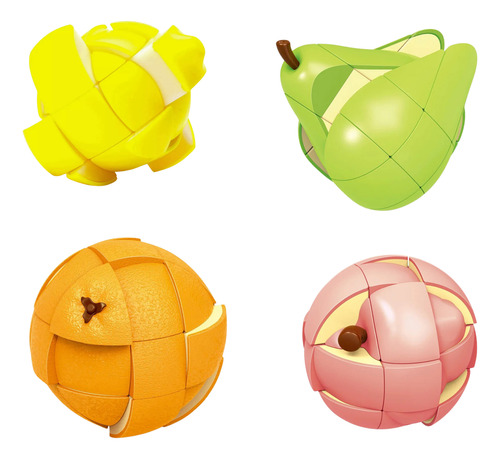 Set De Cubos De Frutas Limón, Durazno, Pera, Naranja