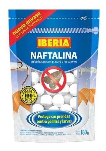 Naftalina Antipolillas Iberia Original Pack 180gr 