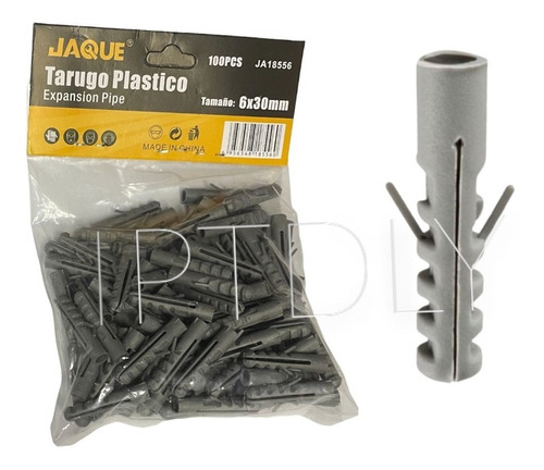 Tarugo Nylon 6x30 Mm Plástico Bolsa 100 Unidades Sin Tope