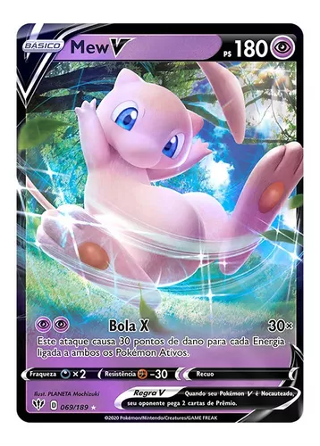 Carta Pokemon Lendarios Celebi V E Mew V +50 Cartas Original