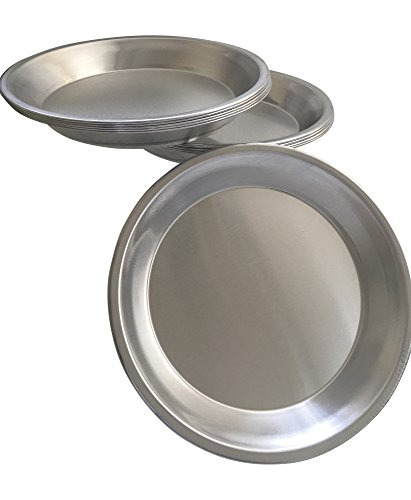 Pie Plate Aluminio Metal 9 Pulgadas Pan Conjunto De 10