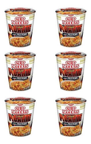 Nissin Cup Noodles Pollo Picante X68g Instantanea X6u