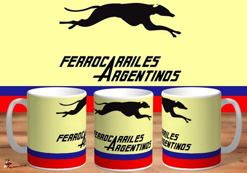 Taza Ferrocarriles Argentinos Retro Vintage 01 Tren Trenes