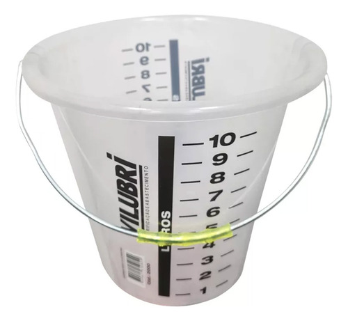 Kit 4 Baldes De Polipropileno 10l Graduado - Vilubri Cor Transparente