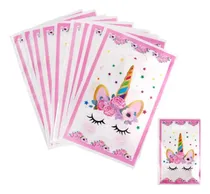 Comprar Set 10 Bolsas Para Dulces De Cumpleaños Temática Unicornios 