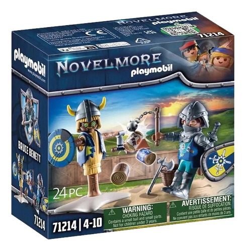 Playmobil Novelmore Caballero Entrenando 2 Espadas Y Escudos Entrenamiento Combate Guerrero
