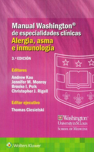 Libro Manual Washington De Especialidades Clínicas. Alergia,