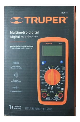 Multimetro Digital Truper 10401