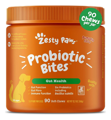 Zesty Paws Probióticos Masticables Para Perros