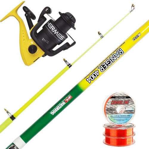 Equipo Pejerrey Waterdog Caña Ranger 4m + Reel Hermes 101