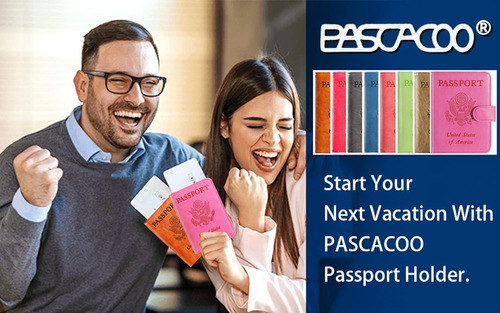 Funda De Pasaporte Pascacoo, Con Bloqueo Rfid, Sintetica Ab