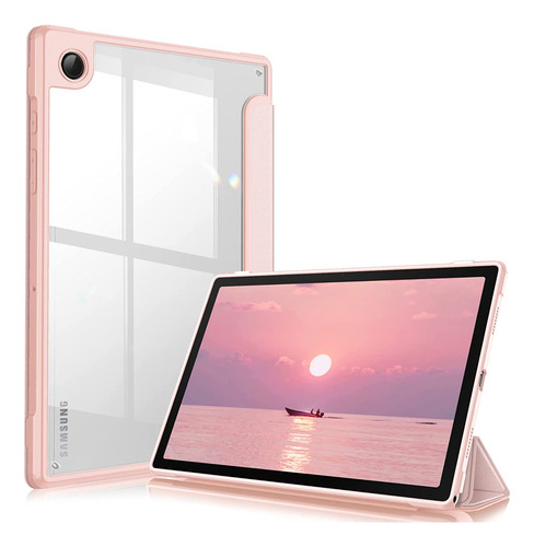 Funda Para Samsung Galaxy Tab A8 - Transparente/rosa