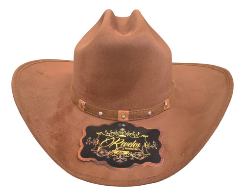 Sombrero Vaquero Texano Bolona Tombstone Gamuza Premium