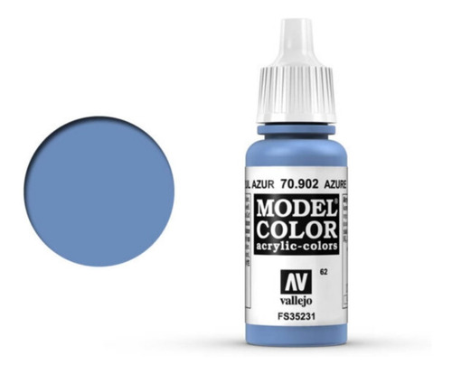 Vallejo Model Color Azul Azur 70902 Plastimodelismo Acrylic