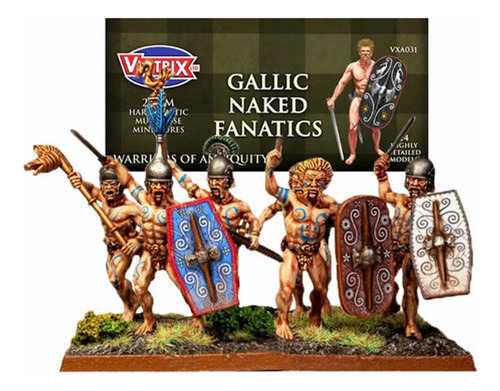Caixa 24 Miniatura Ancient Gallic Naked Fanatics Victrix