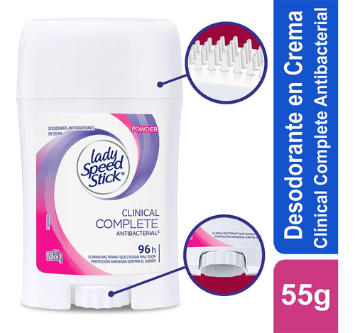 Desodorante Lady Speed Stick Clinical Complete X 55g