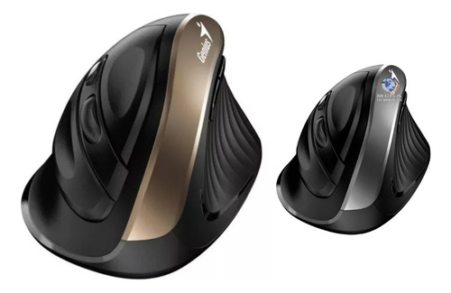 Mouse Genius Inalámbrico Ergonómico 8250s Dorado Color Negro