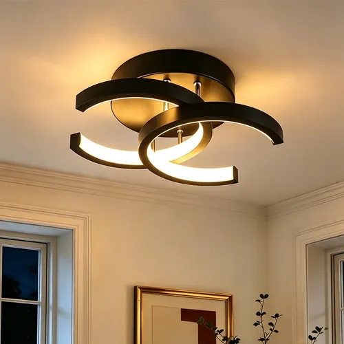 Luminária De Teto Moderna,lustre Sala Pendentes Led 3 Em 1 - R$ 52