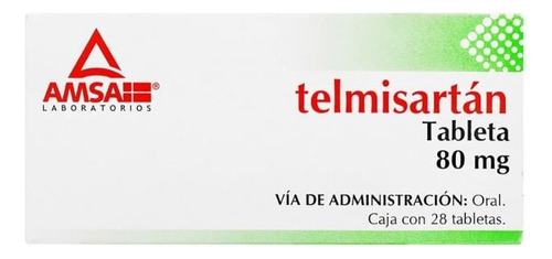 Telmisartán 80 Mg Caja Con 28 Tabletas