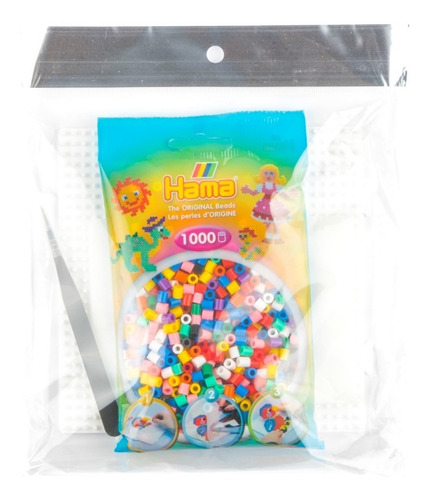 Kit Inicial Hama Beads Midi Perler Mix Colores Pixel
