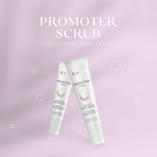 Imagen 9 de 9 de Promoter Scrub Gel Exfoliante Para Cejas Liposomas 15gr Exel
