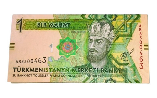 Billete Turkmensitan 1 Manat Unc 2014 