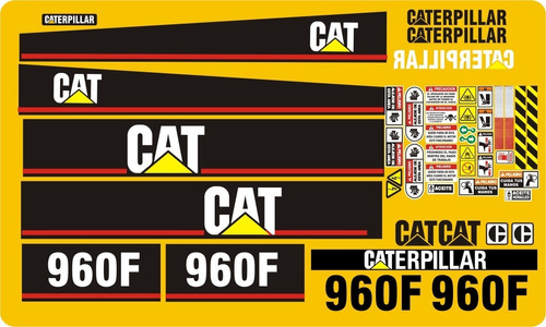 Calcomanías Para Cargador Frontal Caterpillar 960f Opción 2