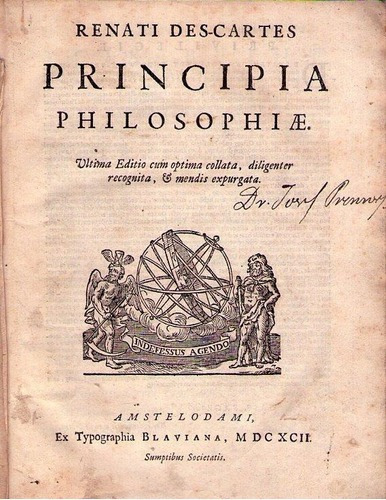Principia Philosophiae Specimina * Descartes * Antiguo 1692