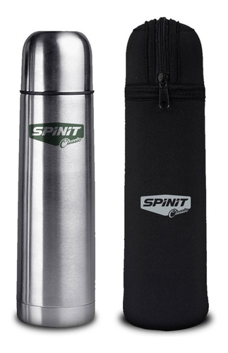 Imagen 1 de 3 de Termo Spinit Classic Acero 500cm3 Tapa Vaso Con Funda