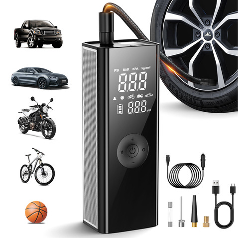 Bomba De Aire Recargable Portátil De 2600 Mah Para Camiones