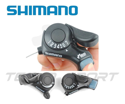 Imagen 4 de 7 de Par Palanca Cambio Shimano Tourney 7 Veloc Tx30 Manillar Mtb