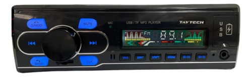 Rádio automotivo MP3 Tay Tech 4x25w bluetooth Usb auxiliar