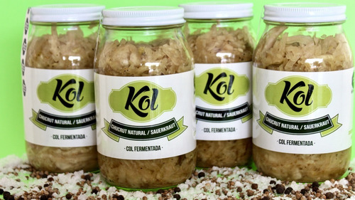 Kol Chucrut-sauerkraut Fabricación Artesanal Caja 6 Frascos