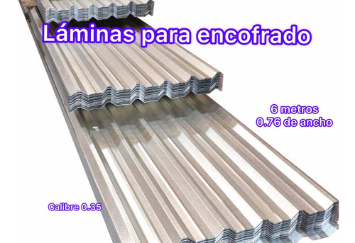 Láminas De Techo Para Encofrado Liviano 3.05x0.74x 6.10mtrs