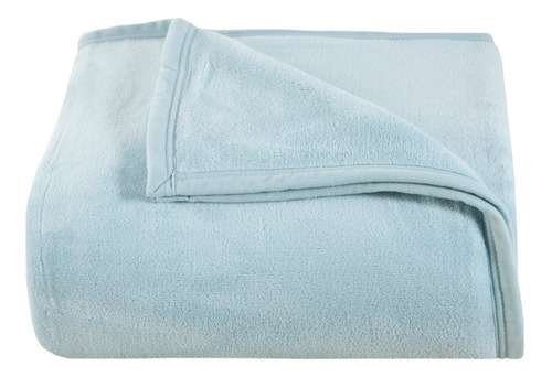 Cobertor Buddemeyer Aspen cor azul com design liso de 270cm x 260cm