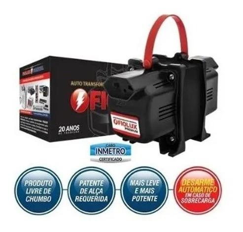 Imagem 4 de 5 de Auto-trafo Transformador Premium 2000va Bivolt Fiolux
