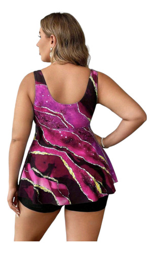 Traje Baño Gordita Plus Curvy Extra Señora Short Blusa Playa