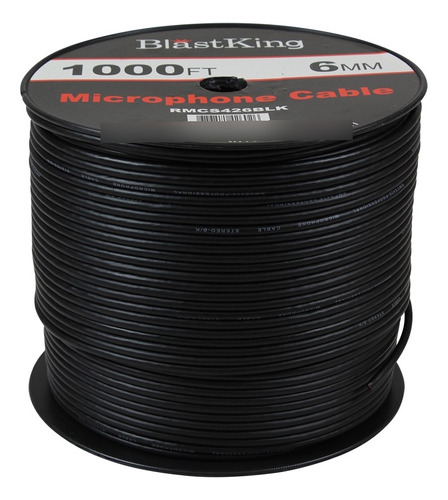 Rollo Cable Para Micrófono Stereo 6mm Blastking Rollo 305mts