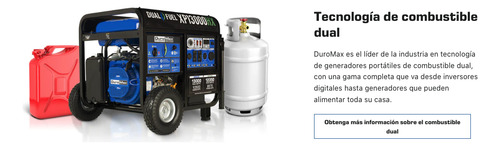 Generador Portátil Duromax Xp13000hx - Combustible Dual Gasolina Y Gas Propano 13,000w - Con Alerta De Co