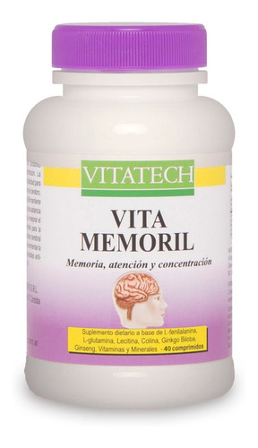 Vita Memoril Vita Tech X 40 Comprimidos Mejora La Memoria